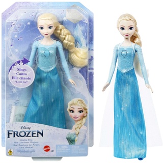 Disney Frozen Die Eiskönigin Spielzeug, Singende ELSA Puppe in charakteristischer Kleidung, singt Lass jetzt los aus dem Disney-Film Die Eiskönigin, Geschenke für Kinder, Deutsche Version HMG32