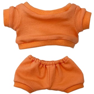 niannyyhouse 10 cm Plüsch-Puppenkleidung, Sportbekleidung, Anzüge, Sweatshirts, Hosen, Puppenkleidung, Orange, 10 cm