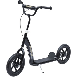 HOMCOM Kinderroller Anti-Rutsch Trittfläche, Metallfahrradständer zum Parken, 120 x 52 x 80-88 cm (LxBxH)