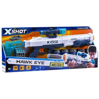 X-Shot Excel Hawk Eye Blaster Toy, Schaumstoffpfeil-Speer (16 Darts, Stile können variieren)