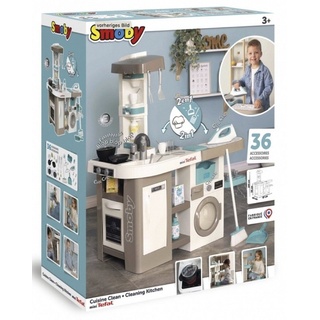 Smoby Kinder-Küchenset Spielwelt Tefal Studio Küche mit Waschmaschine 7600311050