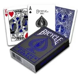 Metalluxe Blue (Spielkarten) Foil Back Cobalt - Playing Cards, Poker-Kartenspiel ab 2 Spieler