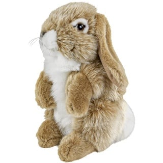 Hase Kuscheltier 18 cm Hellbraun mit Schlappohren Plüschtier Uni Toys