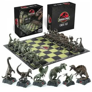 The Noble Collection Spiel Offizielles Jurassic Park Schachspiel, 1, Eine gepflegte Partie Saurier-Schach bevor der Park öffnet? Gerne doch