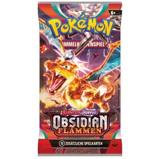 The Pokémon Company International Sammelkarte Pokémon Karmesin & Purpur Obsidian Flammen - Booster rot|schwarz