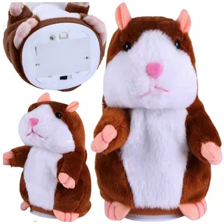 Retoo Minipuppe Sprechender Hamster Talking Kuscheltier Plüschtier Kinder Spielzeug (Dieser Hamster spricht, Spötter, Plüschtier, Tolles Geschenk) braun