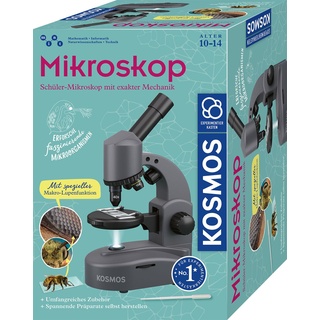 KOSMOS 636098 Mikroskop Experimentierkasten für Kinder, Schüler Mikroskop, Mikroskop für Kinder ab 10 Jahre, Geschenk für Kinder, KOSMOS Mikroskop für Kinder ab 10 Jahre