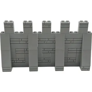 LEGO MOC Mittelalter Mauer Ritter Burg - grau  - 68 Teile - neu (LEGO Zubehör)