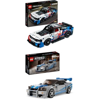 LEGO 42153 Technic NASCAR Next Gen Chevrolet Camaro ZL1 Modell-Auto-Bausatz & 76917 Speed Champions 2 Fast 2 Furious Nissan Skyline GT-R (R34) Rennwagen Spielzeug zum Bauen