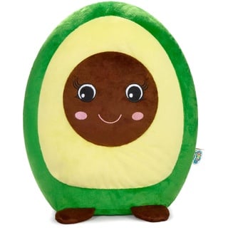 SQUISHBRUBIES Anna die Avocado - 35 cm Kuscheltier - Superweiches Plüsch Stofftier - Plüschtier zum Kuscheln, Verschenken und Sammeln - Grün und Braun