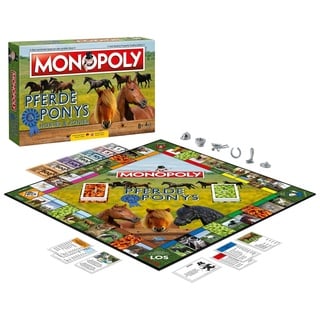 Winning Moves Spiel Monopoly Pferde und Ponys, Brettspiel, Komplett auf deutsch oder englisch spielbar! beige