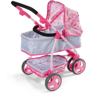 BABY born Deluxe Puppenwagen, Puppenwagen mit Verstellbarer Liege-Fläche und Griff, 834145 Zapf Creation