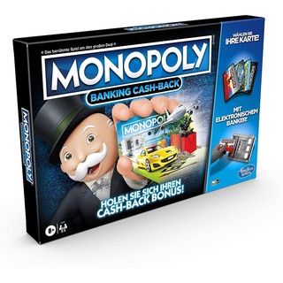 Hasbro E8978156 - Monopoly Banking Cash-Back Brettspiel elektronischer Kartenleser Familienspiel