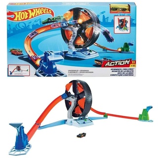 Hot Wheels GJM77 - Super Stunt Rad Spielset, Spielzeug Autorennbahn für Kinder ab 5 Jahren