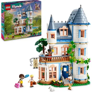 LEGO Friends Burg mit Ferienunterkunft, Hotel-Spielset für Kinder und Teenager ab 12 Jahren mit 4 Spielfiguren, Hund und Zubehör, Geschenkidee f... - Bunt