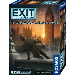 KOSMOS 683269 EXIT - Das Spiel - Das Verschwinden des Sherlock Holmes, Level: Fortgeschrittene, Escape Room Spiel, EXIT Game Für 1-4 Spieler Ab 12 Jahre, EIN Einmaliges Gesellschaftsspiel