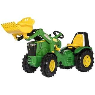 rolly toys® Tretfahrzeug Premium John Deere 8400R, Kindertraktor mit Lader grün
