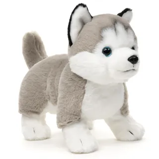 Uni-Toys - Husky grau, stehend (ohne Leine) - 30 cm (Länge) - Plüsch-Hund - Plüschtier, Kuscheltier