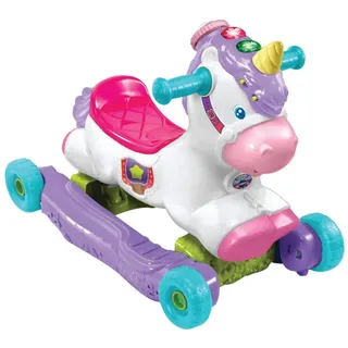 VTech Rock and Ride Einhorn Baby Ride On Spielzeug, Interaktives Baby Musikspielzeug mit Lern- und Sound-Funktionen, Erste Schritte Gehunterstützung für Babys & Kleinkinder ab 18 Monaten