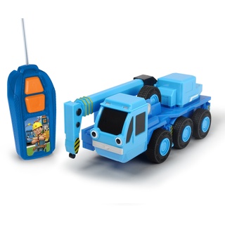Dickie Toys 203134005 Bob Baumeister RC Heppo RC-Fahrzeug, ferngesteuertes Auto, Ferngesteuerter Kranwagen, Blau/Grau, 20 cm