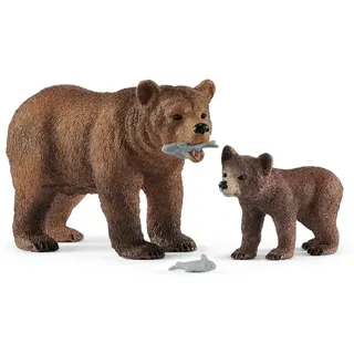 Schleich 42473 - Wild Life - Grizzlybär-Mutter und Junges
