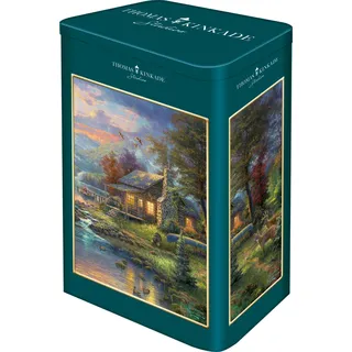 Schmidt Spiele 59691 Thomas Kinkade, Nature' Paradise, 500 Teile Puzzle in Einer Nostalgiedose, bunt