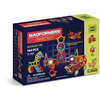 Magformers 710001 144-teilige magnetische Bausteine Smart Set, 144dlg, Mehrfarbig