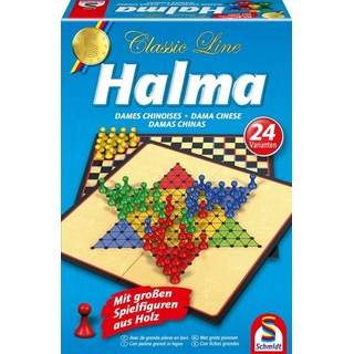 Schmidt Spiele Spiel, Familienspiel Strategiespiel Halma mit großen Spielfiguren 49217