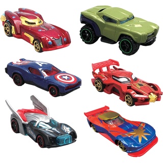 DIOTTI 6 Stück Superhelden-Spielzeugauto, Avengers Captain Marvel Spielzeugauto Kinder Spielauto für Geburtstagsfeier Geschenke Heimdekoration und Sammlung