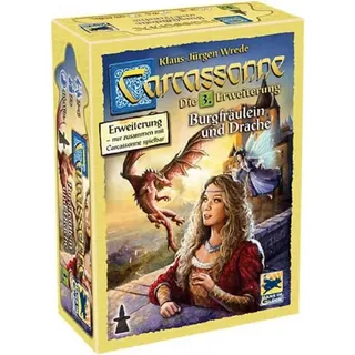 Hans im Glück Spiel Carcassonne Burgfräulein und Drache Erweiterung Strategiespiel bunt