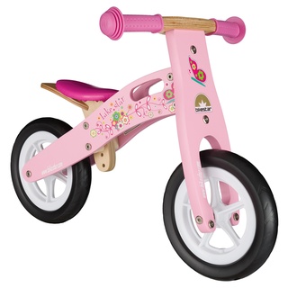 BIKESTAR Kinderlaufrad Lauflernrad Kinderrad für Mädchen ab 2-3 Jahre | 10 Zoll Kinder Laufrad Holz | Pink | Risikofrei Testen