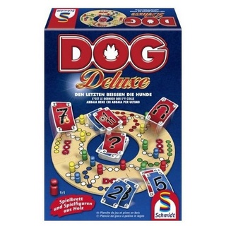 Schmidt Spiele Spiel, Familienspiel SSP49274 - Dog Deluxe - Brettspiel, 2-6 Spieler, ab 8..., Strategiespiel bunt