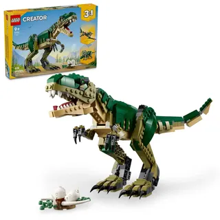 LEGO 3in1 T Rex Spielzeug - Dinosaurier Spielzeug Bauset für Kinder, Jungen & Mädchen ab 9 Jahren - 3 Bauoptionen, verwandelt sich von T-Rex zu Triceratops zu Pterodaktyl - Geschenkidee für