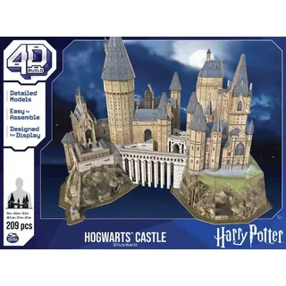 4D Build - Harry Potter, Hogwarts Castle, 3D-Puzzle des magischen Harry Potter-Schlosses aus hochwertigem Karton, 209 Teile, ab 12 Jahren