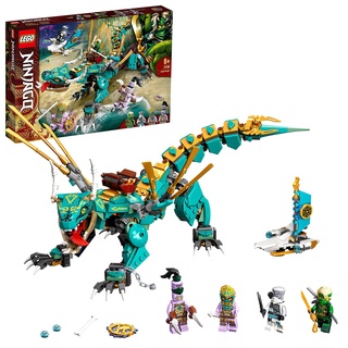 LEGO 71746 NINJAGO Dschungeldrache Bauset, mit Ninja Lloyd und Zane Minifiguren, Drache Spielzeug ab 8 Jahren für Jungen und Mädchen