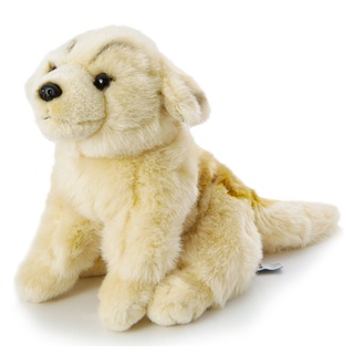 Uni-Toys Kuscheltier Golden Retriever Welpe, 19 cm - m./o. Leine - Plüsch-Hund, Plüschtier, zu 100 % recyceltes Füllmaterial Ohne Halsband und Leine - 18 cm