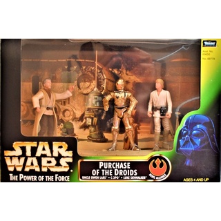 Purchase of the Droids Set mit Uncle Owen Lars, C-3PO & Luke Skywalker - Star Wars "Power of the Force" Collection von Kenner / Hasbro