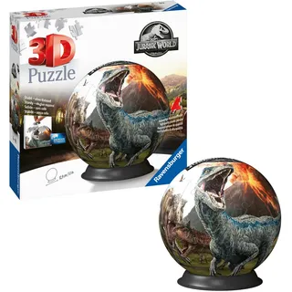 Ravensburger 3D Puzzle 11757 - Puzzle-Ball Jurassic World - 72 Teile - Puzzle-Ball für Dinosaurier-Fans ab 6 Jahren