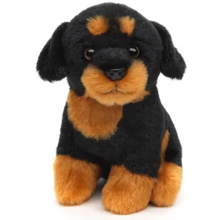 Uni-Toys - Plushie - Rottweiler, sitzend - 12 cm (Höhe) - Plüsch-Hund - Plüschtier, Kuscheltier