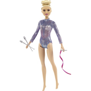 Barbie-Puppe, You Can Be Anything Barbie-Serie, Rhythmische Sportgymnastik Barbie mit blonden Haaren, Barbie-Zubehör, inkl. Barbie-Puppe, Geschenk für Kinder, Spielzeug ab 3 Jahre,GTN65