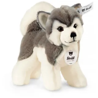 Steiff Kuscheltier Steiff Bernie Husky, 17cm, grau/weiß