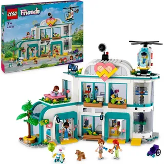 LEGO Friends Heartlake City Krankenhaus, Set mit Spielzeug-Hubschrauber und Figuren inkl. Autumn und Hund, Arzt-Spielzeug für Kinder, Geschenk fü...