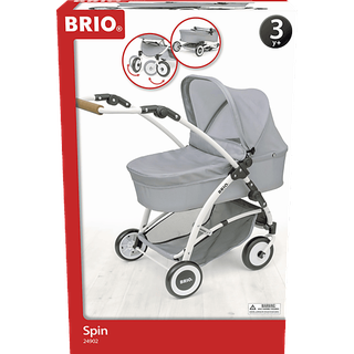 BRIO Puppenwagen Spin, grau Mehrfarbig