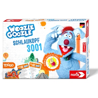 Noris 606102071 - Woozle Goozle Schlaukopf 3001 (Spiel ab 6 Jahre) - rasantes WissensQuiz für Kinder mit Quietsche-Buzzer, 2-6 Spieler, ca. 30 Min. Spiel-Dauer