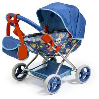 Bayer Design 12711AA Puppenwagen Cosy Cocomelon, integrierter Korb, faltbar, mit Decke, Kissen und Tasche