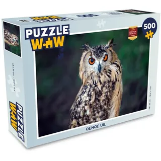 MuchoWow Puzzle Eule, 500 Puzzleteile, Foto-Puzzle, Bilderrätsel, Puzzlespiele, Spielzeug bunt