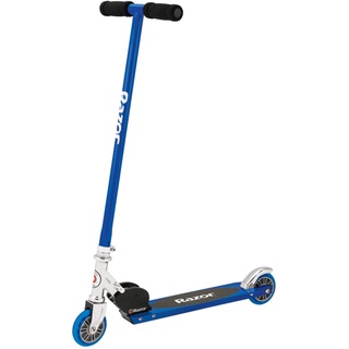 Razor Scooter für Kinder - S Sport Folding Scooter für Kinder ab 6 Jahren mit hinterer Schutzblechbremse, 2 Urethan-Rädern, leichtem & haltbarem Stahlrahmen, Aluminium-Deck, für bis zu 100kg - Blau