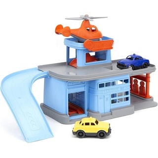 Green Toys - Parkgarage mit Hubschrauber und 2 Autos