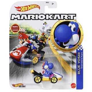 Hot Wheels Mario Kart Blue Yoshi Standard Kart