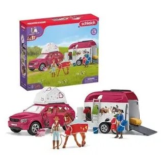 schleich Spielset HORSE CLUB 42535, ab 5 Jahre, Abenteuer mit Auto und Pferdeanhänger, 110 Teile